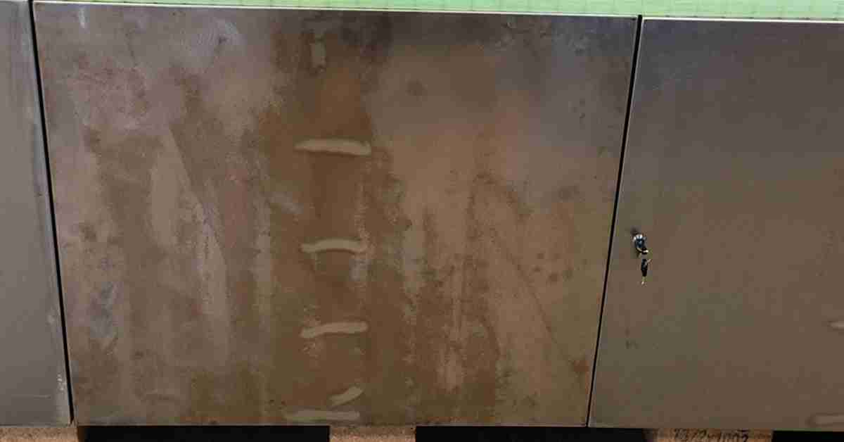 Rust protection layer being applied to fabricated metal components during finishing process